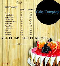 Cake Company menu 1