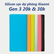 Bao Silicon Sạc Dự Phòng Xiaomi 20.000 Gen 3 - Vỏ Bảo Vệ Silicon Sạc Dự Phòng Xiaomi Gen 3 30000 Mah