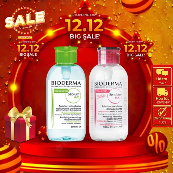 Nước Tẩy Trang Bioderma 500Ml. Dành Cho Da Dầu, Da Mụn, 500Ml