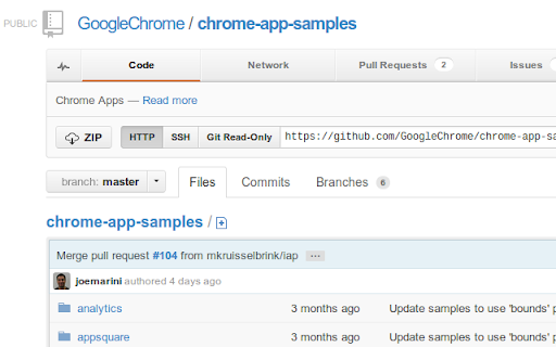 GoogleChrome chrome-app-samples code Network chrome-app-samples 