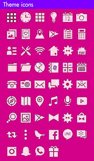 Screenshot Pink Glitter Theme