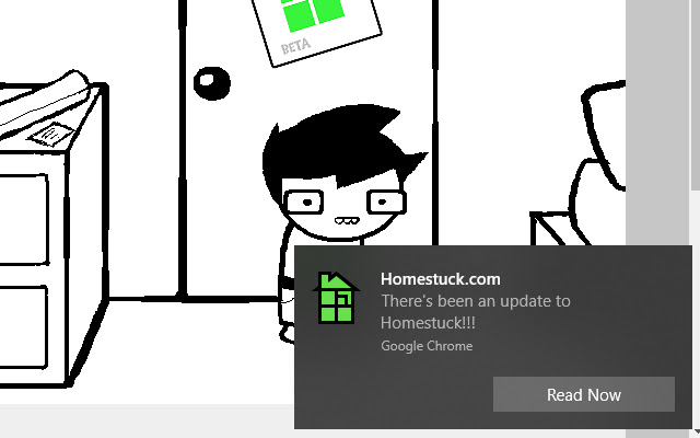 Homestuck Notifier chrome extension