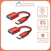 Cáp Chuyển Đổi Type C Sang Usb Otg 3.0 Bamas Bc022, Tương Thích Nhiều Thiết Bị, Usb Tháo Rời Được