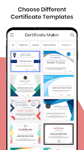 Certificate Maker & Certificate Generator App Screenshot