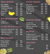 Milky I Land menu 1