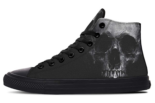 Title 8, Printed Couple High-top Canvas Shoes. Express y...