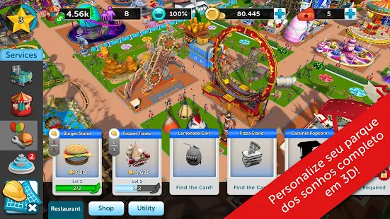 RollerCoaster Tycoon Touch: miniatura da captura de tela