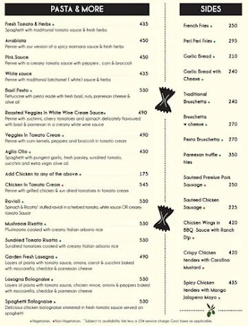 Ray's Cafe & Pizzeria menu 