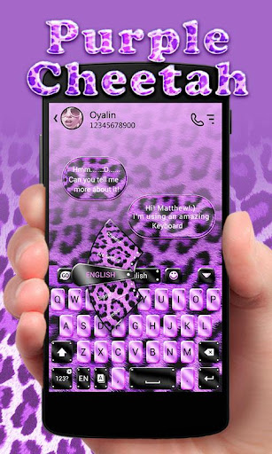 Purple Cheetah Keyboard Theme