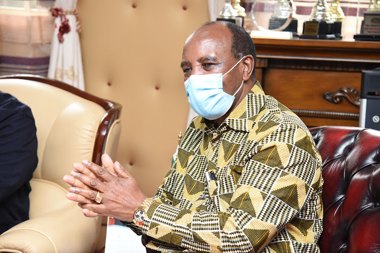 Nyandarua Governor Francis Kimemia at his office in Ol-Kalou.