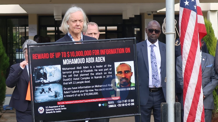 US ambassador to Kenya Whitman at the DCI headquarters Nairobi on January 12, 2023.