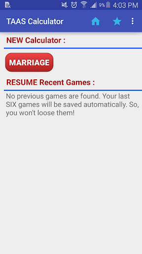 Screenshot Marriage Taas Calculator