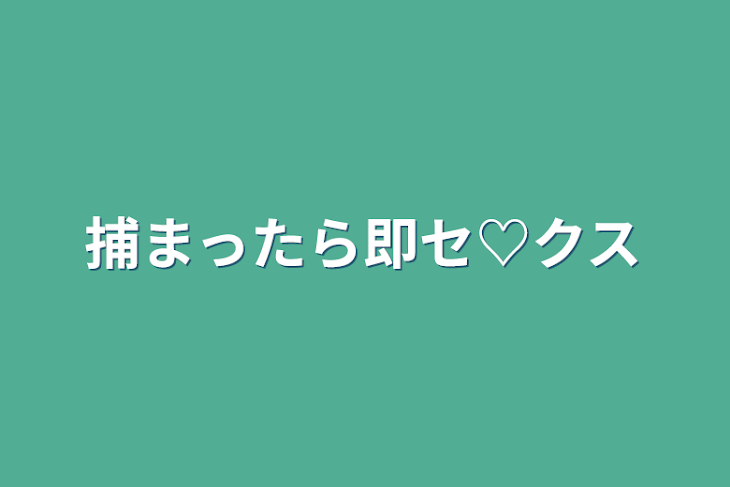 「捕まったら即セ♡クス」のメインビジュアル