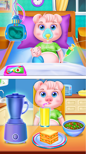 Screenshot Pinky pig mom newborn