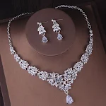 Necklace earrings with pierced