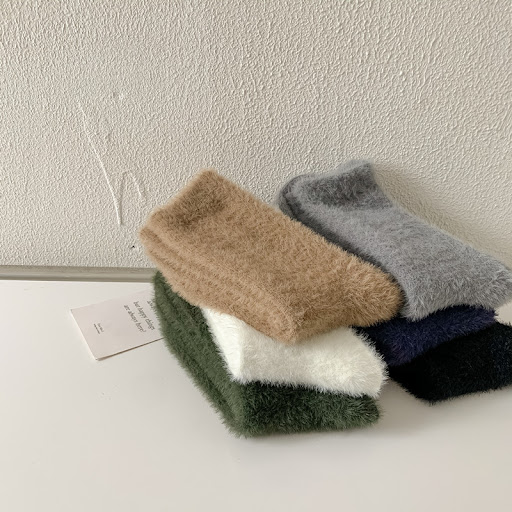 Title 5, Solid Marten Thickened Sleeping Warm Floor Sock...