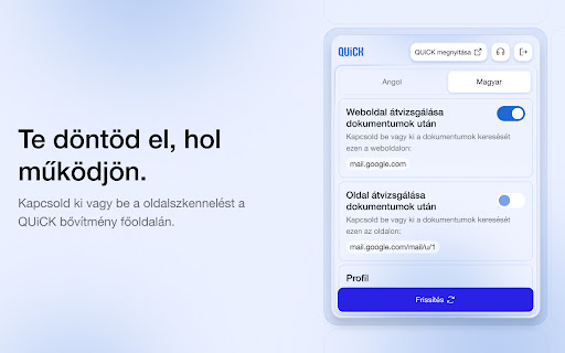 QUiCK: Böngésző bővítmény screenshot 4