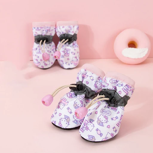 Autumn and Winter Dog Shoes Small Dog Pets Don't Fall Off Summer Breathable Seasonal Cat Pet Outgoing Soft Sole Shoes
