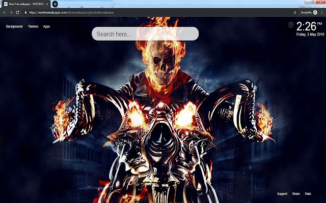 ゴーストライダーの壁紙テーマhd新しいタブ
