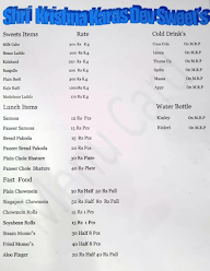 Keshav Kunj Sweets menu 1