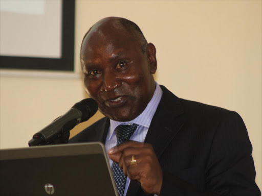 Auditor General Edward Ouko during the Kenya state cooperation workshop in Nairobi yesterday.