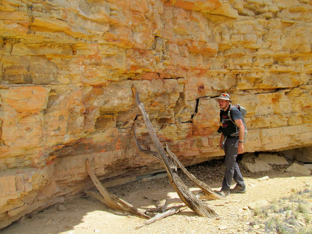 Chris at a possible structure/shelter