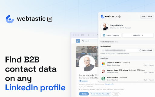 Webtastic AI: B2B data anywhere