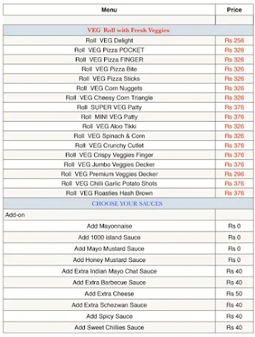 Rolly Polly menu 