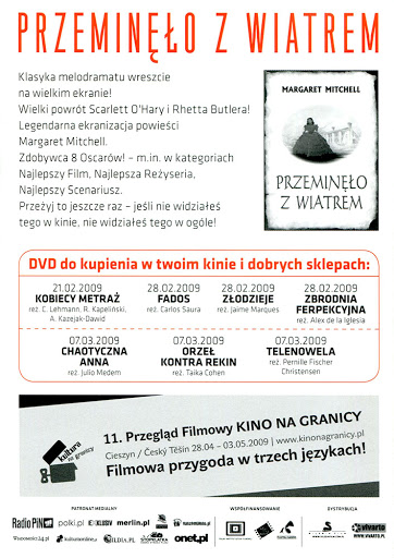 Tył ulotki filmu 'Przeminęło Z Wiatrem'