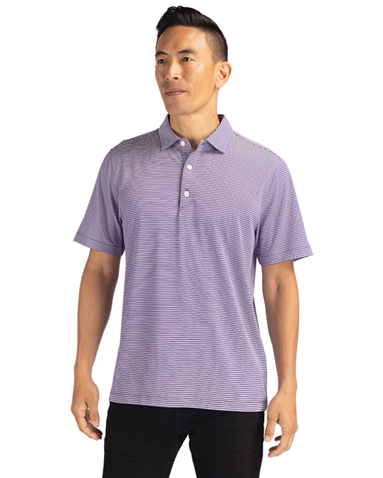 Cutter & Buck Forge Eco Double Stripe Stretch Recycled Mens Polo