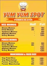 Yum Yum Spot menu 1