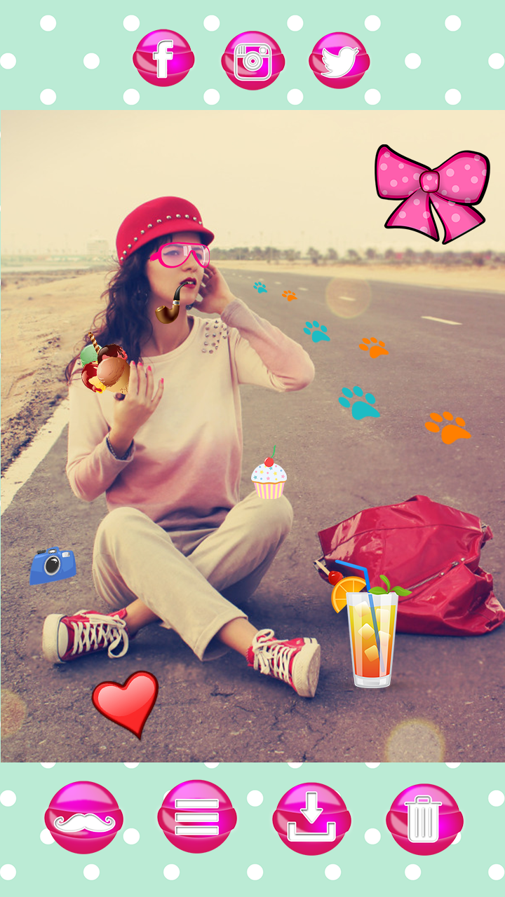 Hipster Stickers Photo Editor Screen 3
