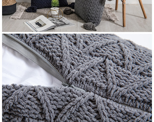 Title 9, Solid color knitted pillowcase for a restful sl...