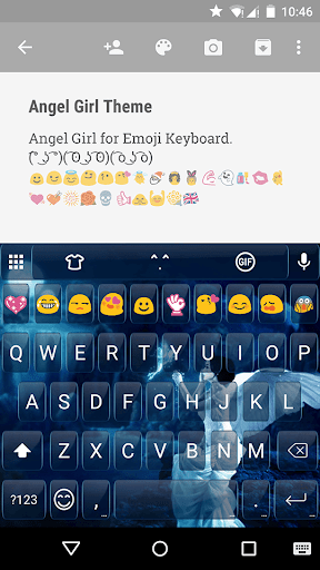 Angel Girl Emoji Keyboard Skin