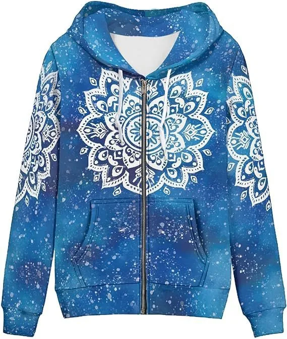 Sudaderas con capucha 3D pintadas con cremallera para hombre y mujer, modernas y cómodas, ideales para un look casual y estiloso.
