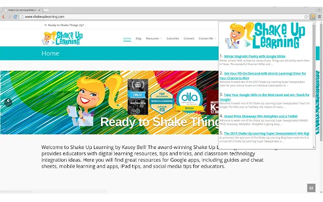 The NEW Shake Up Learning Chrome Extension