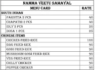 Namma Veetu Samayal menu 1