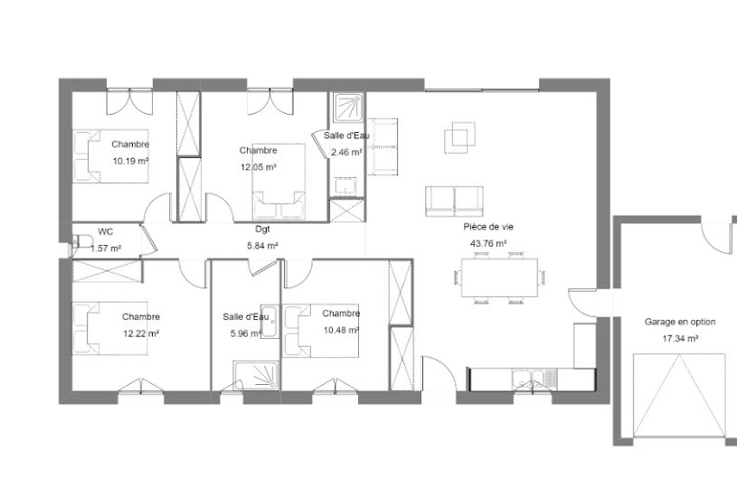  Vente Terrain + Maison - Terrain : 650m² - Maison : 105m² à Draguignan (83300) 