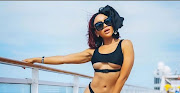 Thando Thabethe flaunts her new range. 