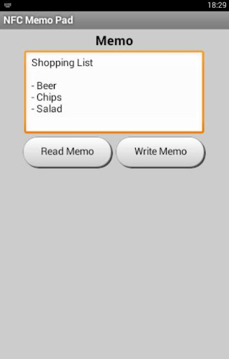 NFC Memo Pad