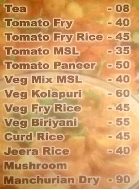 Raj Fast Food menu 