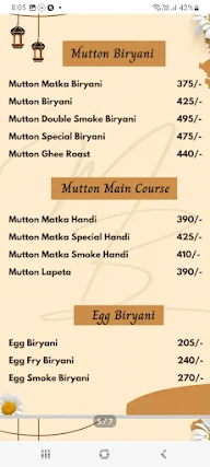 Mataka's biryani menu 2