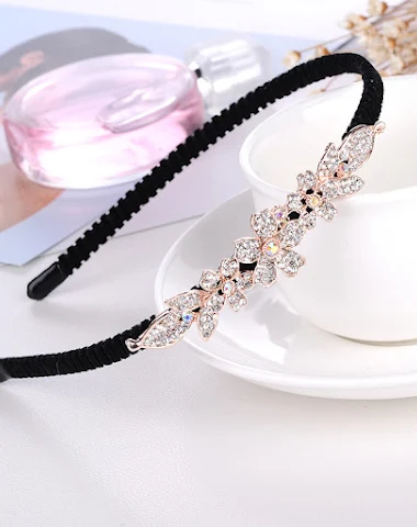 Rhinestone Bow Headband for Women, - 0