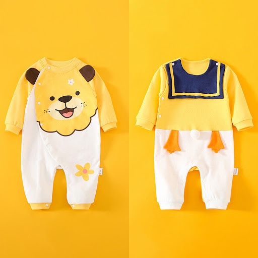 Title 2, 2 Piece Cotton Newborn Jumpsuit Set, Soft and C...
