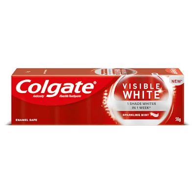 COLG T/PASTE VISIBLE WHITE 50GM