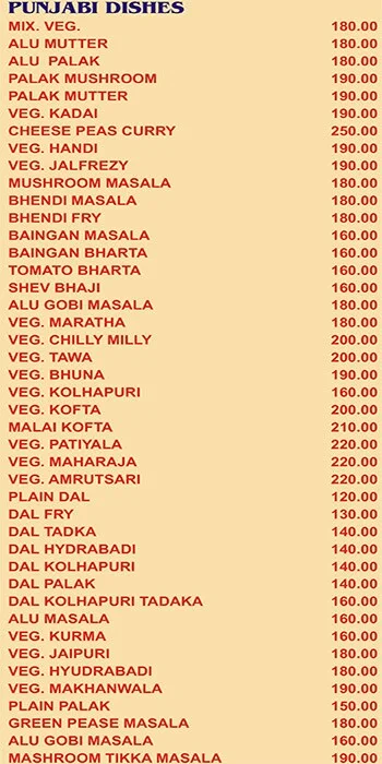 Sheetal Veg & Non Veg menu 