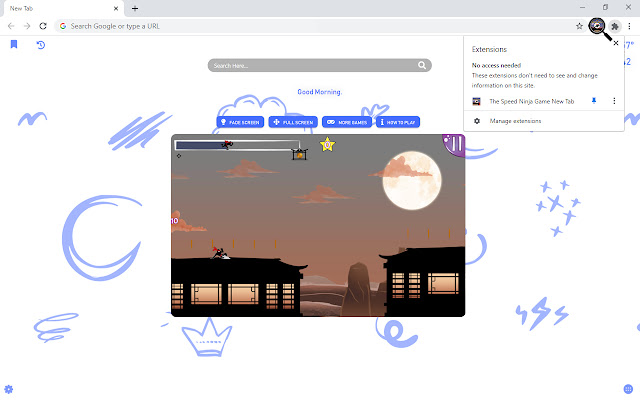 The Speed Ninja Game New Tab
