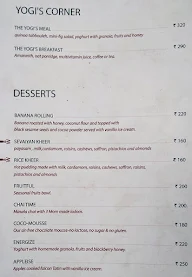 The Yogisthaan Cafe menu 4