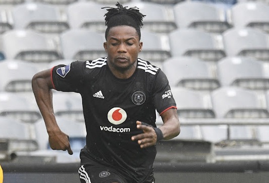 Kwame Peprah has often played as a lone striker for Orlando Pirates. He scored in the derby defeat against Chiefs.