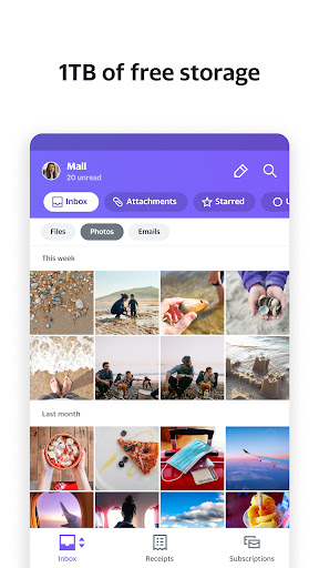 Screenshot Yahoo Mail – Organized Email